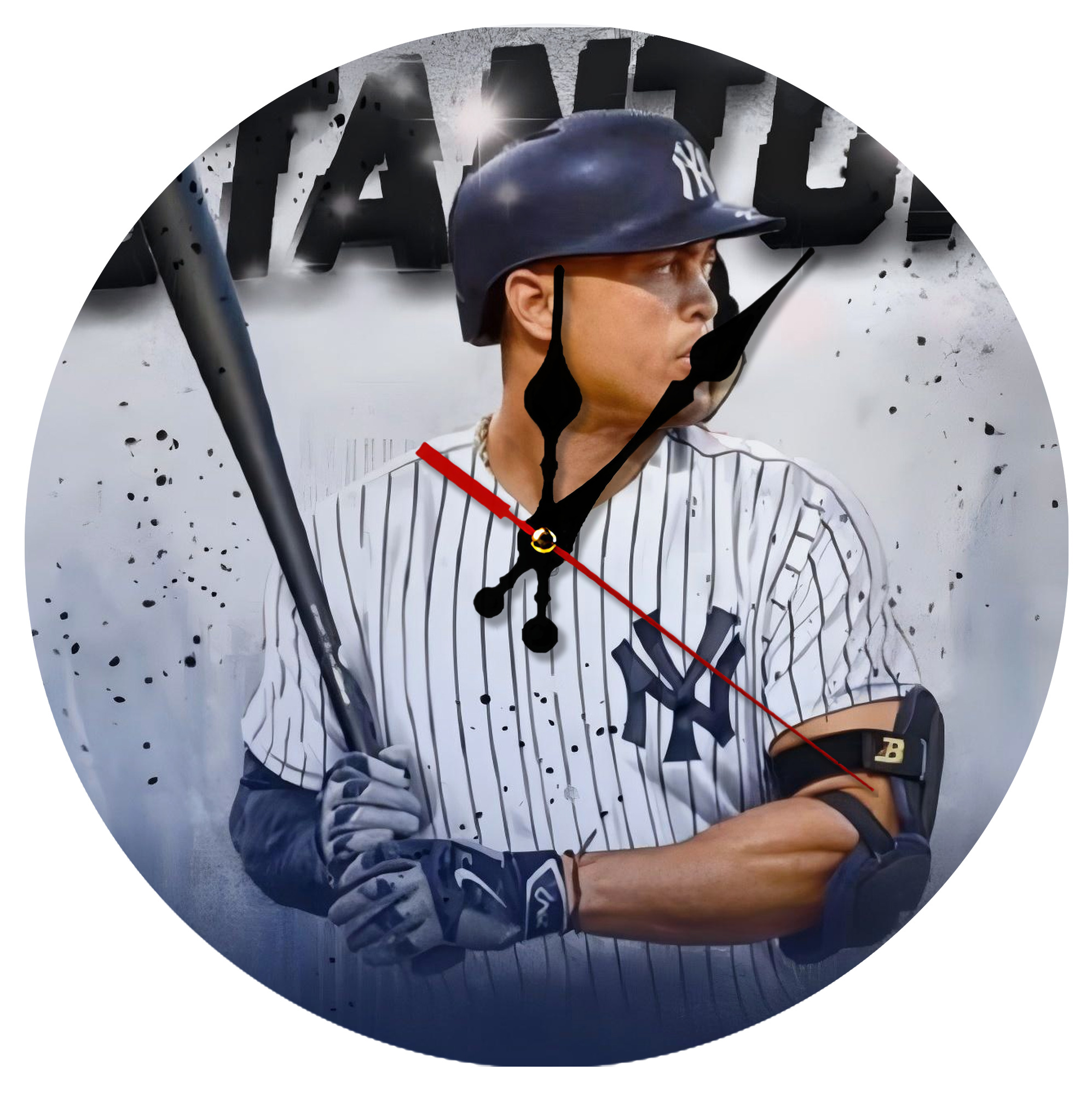 Giancarlo Stanton 40 Silent Round Wall Clock – Modern & Stylish DIY Design, Durable Wood Construction, Easy To Install – Perfect For Office, Bedroom, Living Room, And More